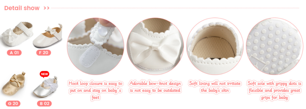 Soft Sole Bowknot Princess Shoes