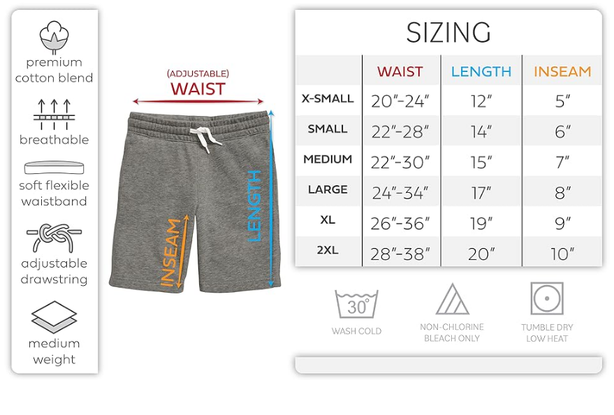 Boys 3 Pack Fleece Jogger Shorts