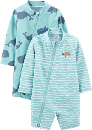 Simple Joys by Carter's Boys' 2-Pack 1-Piece Zip Rashguards