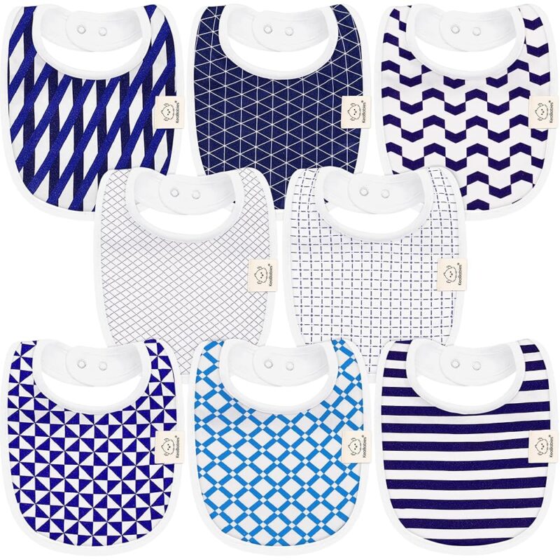 8-Pack Organic Baby Bibs for Boys, Girls - Soft Cotton Drooling and Teething Baby Bibs, Baby Girl Bibs, Baby Boy Bibs, Baby Drool Bibs for Baby Girl, Boy, Newborn Infant Bibs...