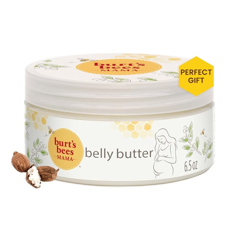 Burt's Bees Mama Belly Butter, Stretch Mark Cream for Pregnancy Massages Body & Reduces Scar Appearance, Prenatal & Postnatal Tummy Skin Care, Shea Butter & Vitamin E Rich...