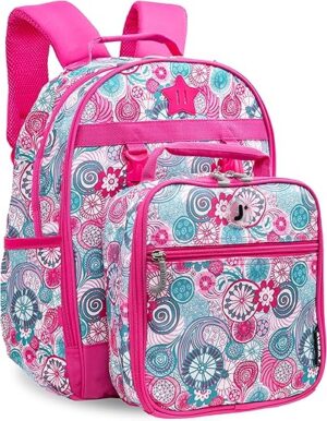 J World New York Unisex Kid's Backpack with Lunch Bag Set, Blue Raspberry, One Size