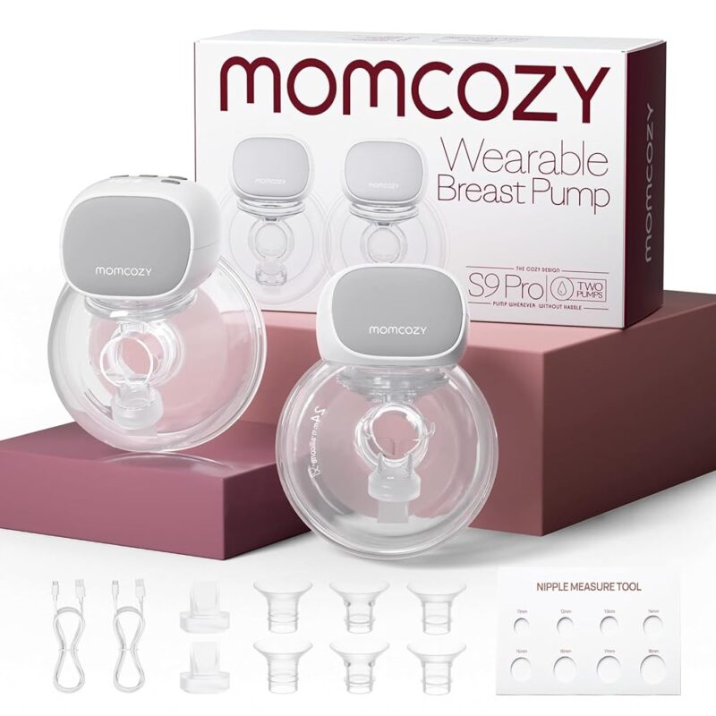 Momcozy Hands Free Breast Pump S9 Pro Updated, Wearable Breast Pump of Longer Battery Life & LED Display, Double Portable Electric Breast Pump with 2 Modes & 9 Levels - 24mm, 2...