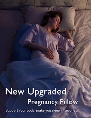 Momcozy Pregnancy Pillow, Original F Shaped Maternity Pillow for Pregnant Women with Adjustable Wedge Pillow, Full Body Support Pregnancy Pillows for Side Sleeping with Velvet...