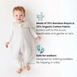 Tealbee Dreamsuit: Toddler Sleep Sack with Feet 12-18 months, 18-24 months - 1.2 TOG All Season Baby Wearable Blanket for Walkers - Rayon made from Bamboo, Organic Cotton Sleep...