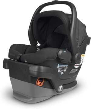 UPPAbaby Mesa V2 Infant Car Seat/Easy Installation/Innovative SmartSecure Technology/Base + Robust Infant Insert Included/Direct Stroller Attachment/Jake (Charcoal)