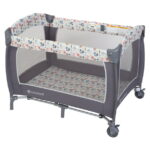 Baby Trend Lil Snooze Deluxe II Nursery Center Playard, Forest Party Grey