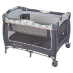 Baby Trend Lil Snooze Deluxe II Nursery Center Playard, Forest Party Grey