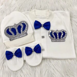 Dollbling Royal Bling Schmuck Krone Geschenk Kleidung Sets Willkommen Zuhause Baby Strampler Fäustlinge Motorhaube Pyjamas Outfit 4 Stück Babyausstattung - AliExpress 1501