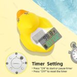 Baby Bath Tub Water Thermometer - (Upgraded Version) Digital Water Temperature Thermometer & Room Thermometer, Duck Floating Toy for Infant Toddler Bathtub Pool with Temperature...