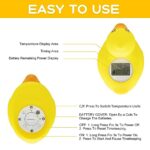 Baby Bath Tub Water Thermometer - (Upgraded Version) Digital Water Temperature Thermometer & Room Thermometer, Duck Floating Toy for Infant Toddler Bathtub Pool with Temperature...