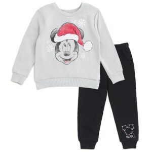 Disney Christmas Halloween Fleece Sweatshirt and Jogger Pants Outfit Set Newborn to Big Kid Sizes (Newborn - 14-16)