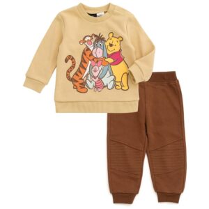 Disney Lion King Mickey Mouse Winnie the Pooh Toy Story Fleece Sweatshirt and Pants Outfit Set Newborn to Big Kid Sizes